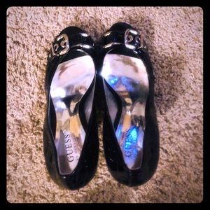 Black quilted high heels